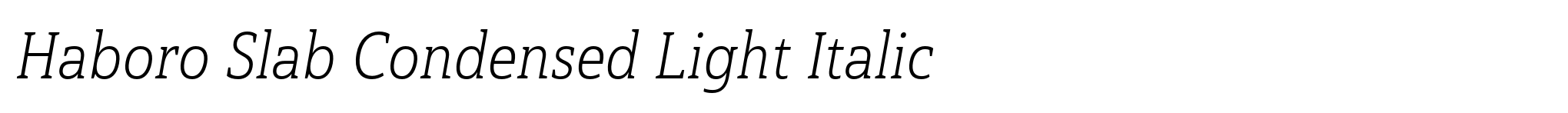 Haboro Slab Condensed Light Italic image